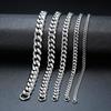 [Deelfel] Bracelet Chain, Black, 23cm, Shiny Surface, Curb Chain, Titanium, Hypoallergenic, Perfect for Anniversaries, New Year's, Parties, Gifts, Sty
