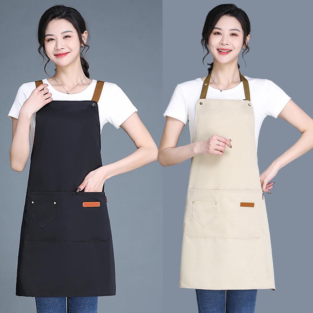 Water-Repellent Cooking Apron with Custom Print for Adults