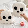 Cartoon Skull Cushion With Plush Cover For Halloween Party Decor And Home Use