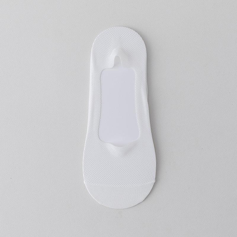 Damen Sommer Dünne Baumwolle Unten Flacher Mund Unsichtbar Rutschfest Nicht Fallend mit Eis Seide Bootssocken