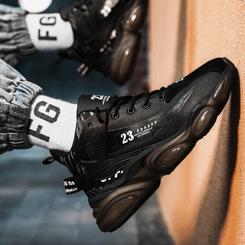 Luxury Men Sneakers Running Boots Outdoor Jogging  Sports Shoes Mesh Breathable Cushioning Black Basket Footwear Male