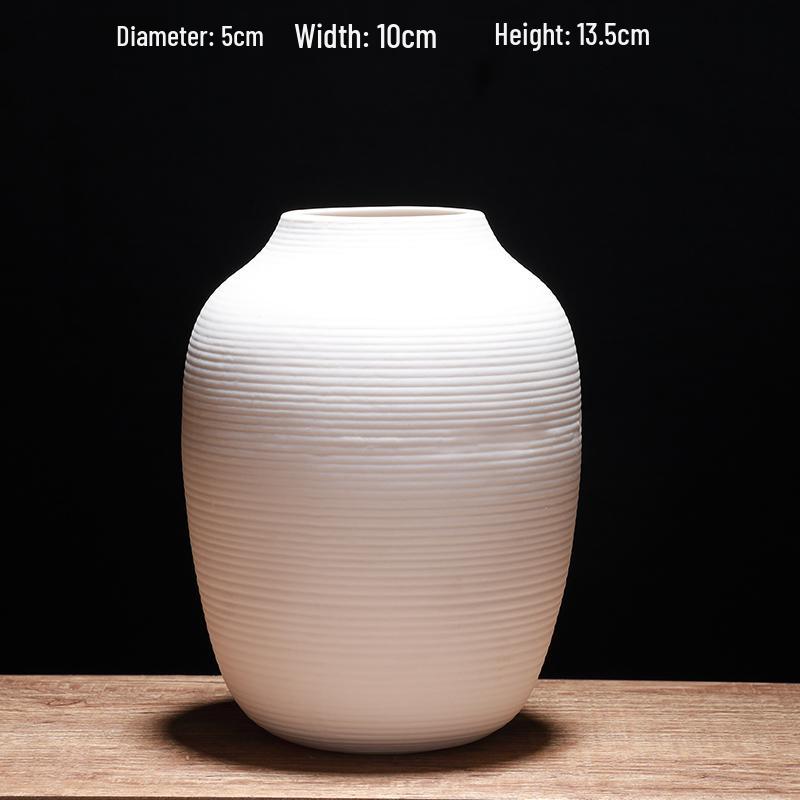 Modern Nordic Ceramic Dried Flower Vase - Minimalist Hydroponic Container for Home Decor