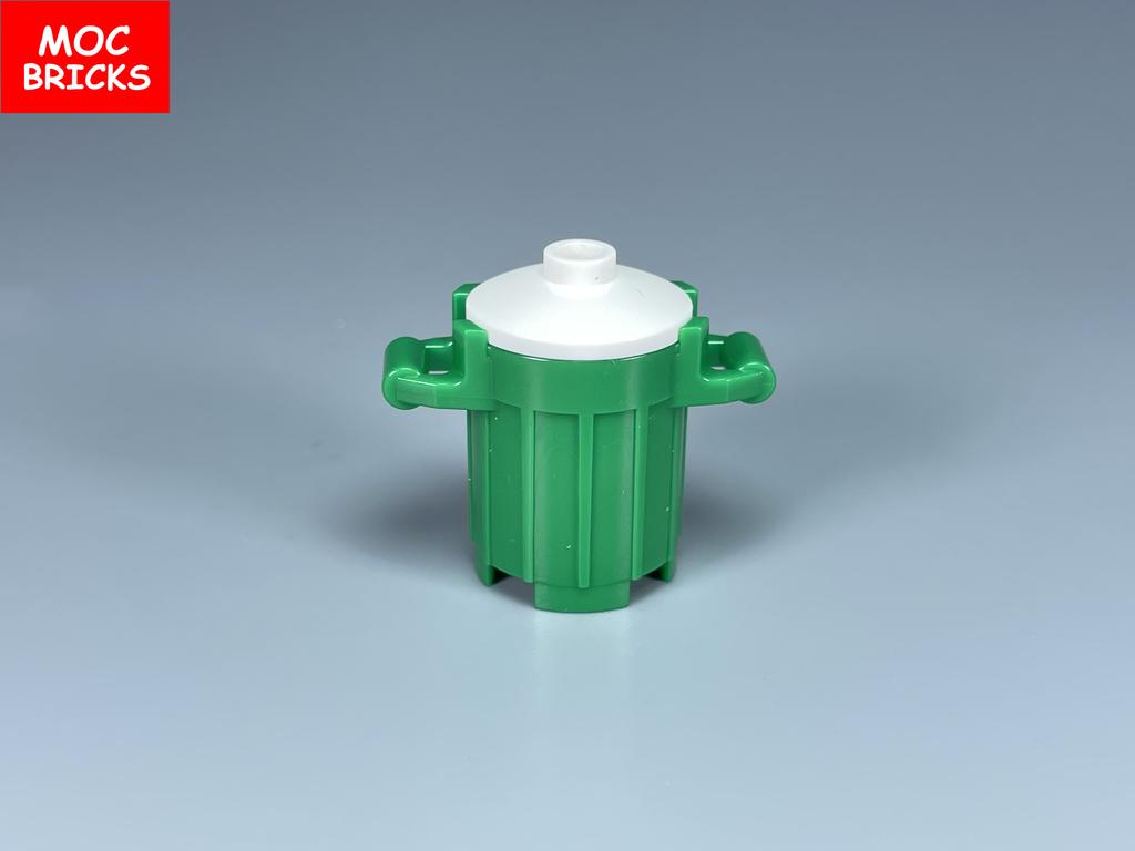 10pcs/lot MOC Bricks DIY Container Trash Can with 4 Cover Holders fit with 92926 Building Blocks figure Assembled Toy kids gifts
