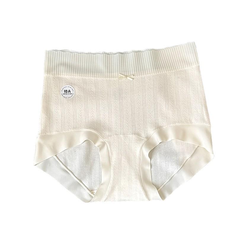 7A Women's Seamless Mid-Waist Cotton Underwear, Skin-Friendly for Teen Girls, Pure Cotton Triangle Shorts