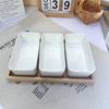 Creative Ceramic Snack Plate Platter Home Electric Steamer Square Dessert Small Bowl Rectangular Steaming Bowl Combination
