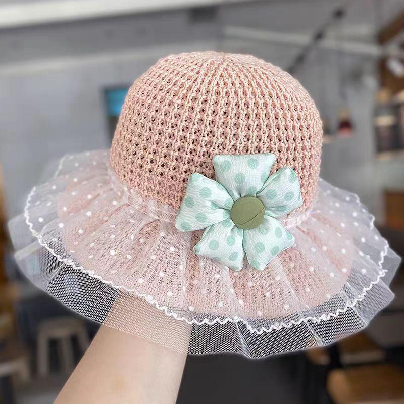 Children's Hat Summer Thin Girl Sunshade Fisherman's Hat Sweet Travel Sunscreen Large Brimmed Basin Hat Summer