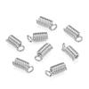 100pcs/lot Spring Clasps Cord Crimp End Caps Fastener Connectors For DIY Bracelet Necklace Jewelry Making Supplies Accessories