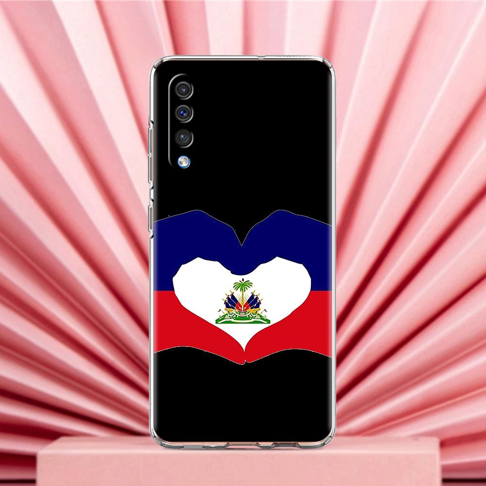 Phone Case For Samsung A56 A36 A26 A24 A16 A14 A12 A32 A50 A70 A22 A40 A34 A54 A42 A52 5G A04s A06 Cover shipping Haiti Flag