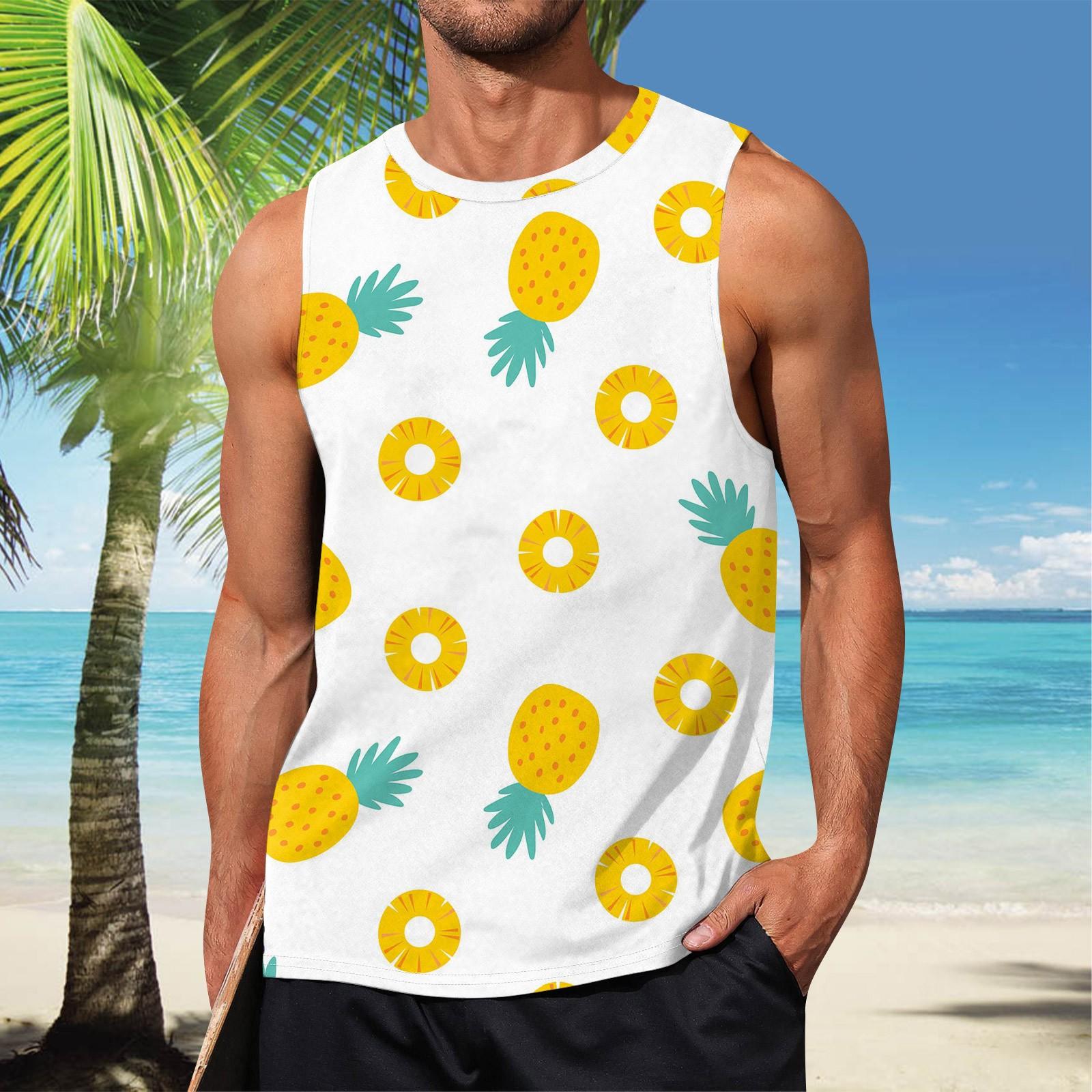 

Летний мужской однотонный поглощающий пот дышащий жилет без рукавов с принтом и расширяющимся плечом XXL белый