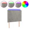 VidaXL LED Headboard Bedroom Furniture Single Bed Accessory Headboard Bed Frame Interior Light Grey 3123804