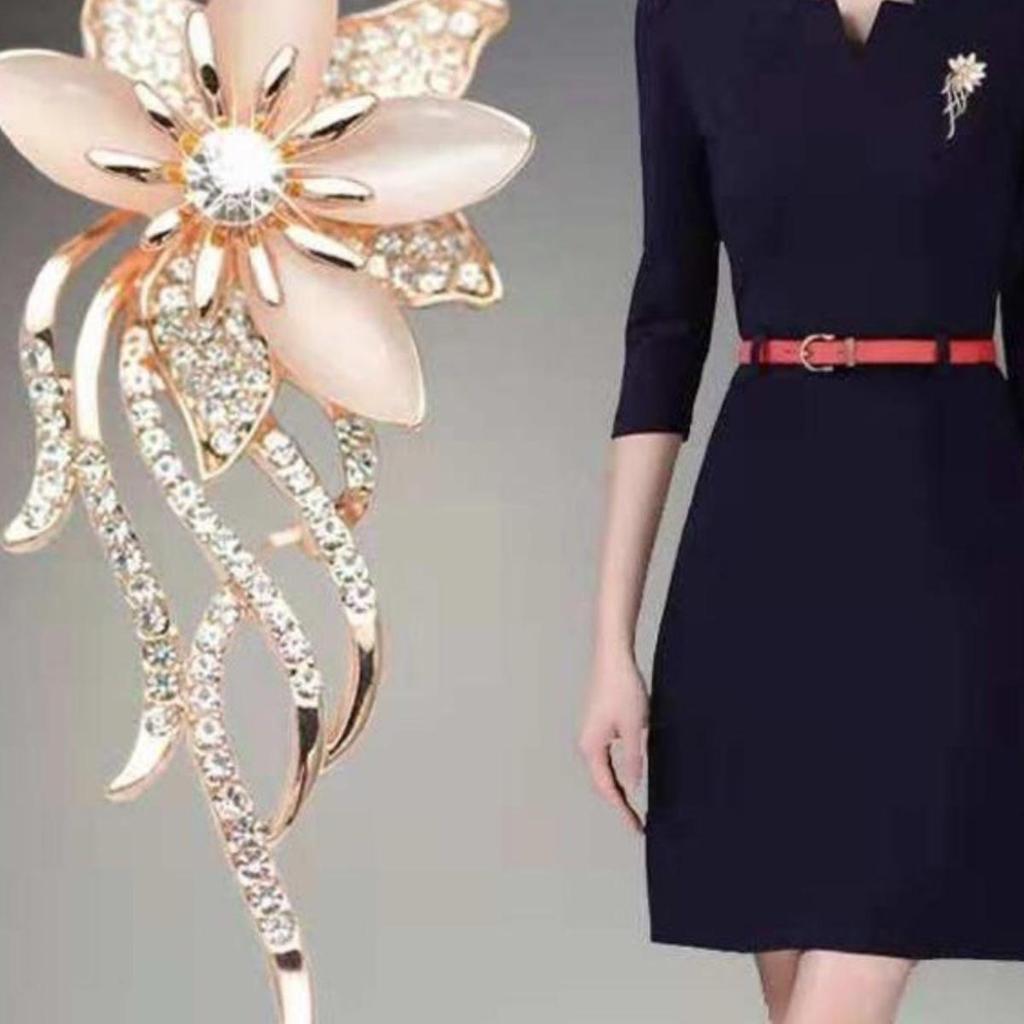Versatile Rhinestone & Pearl Brooch for Women - Elegant Suit Accessory