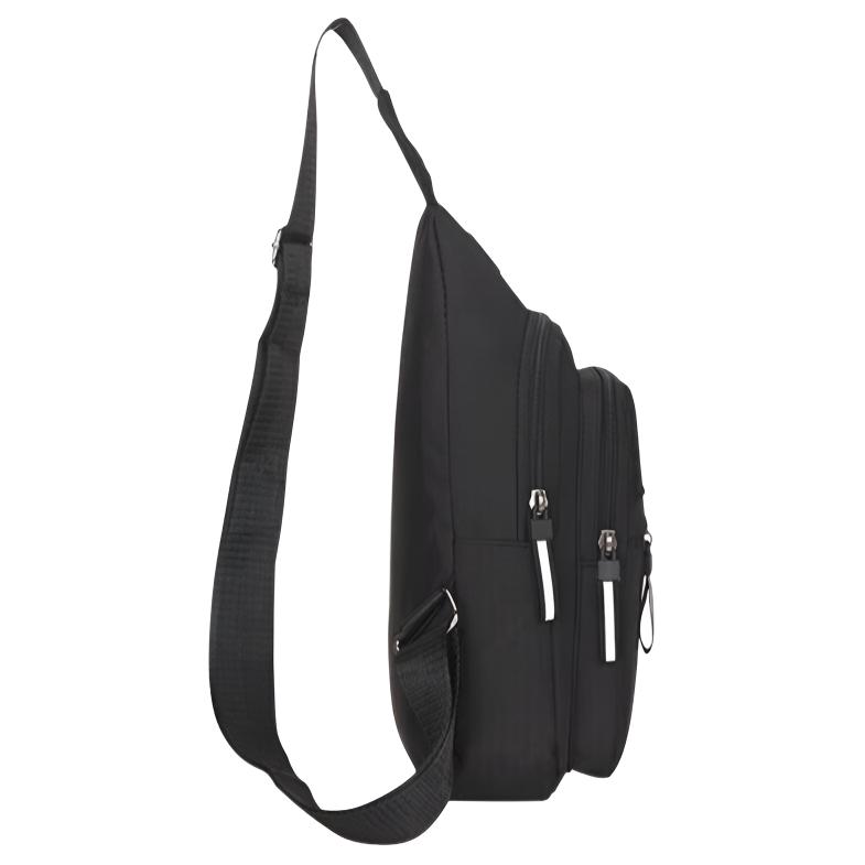 New Warrior Fabric Shoulder Bag, Crossbody Bag, Sling Bag Regular Men's Black H2409U5607201