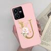 Flower Letters Case For Vivo Y22 2022 Y22S Matte Silicon Soft TPU Back Phone Cover For VivoY22 Y 22 22S Case Funda Bumper Shell
