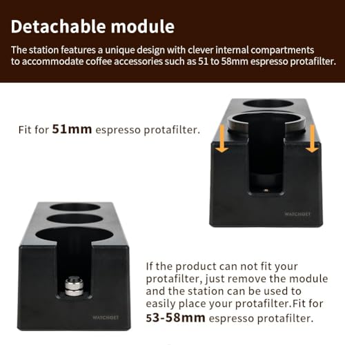 watchget Tamper Stand, Tamping Stand, Espresso Tamper Mat, Coffee Tamper Mat, Espresso Tamping Station, Portafilter Holder, Tamping Station Base, Mult