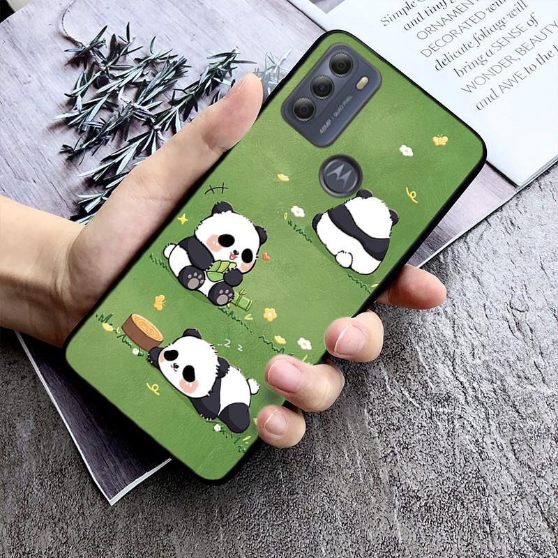 Phone Case For Moto G86 G85 G75 G15 G05 G56 G72 G53 G54 G84 G60 G31 G32 G24 G 5G G Play Cute Cartoon Panda
