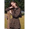 Betu Women's 2026 Spring Stylish Plaid A-Line Ruffle Dress