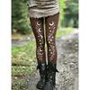 Women's Leggings Vintage Fashion Casual Ankle-Length High Waist  Crescent Moon Vine  Printing Thermal Warm Soft Breathable Micro-elastic