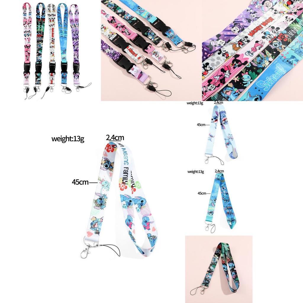 Adorable Stitch Cartoon Lanyard Cute Silicone Strap For Phones And Cameras