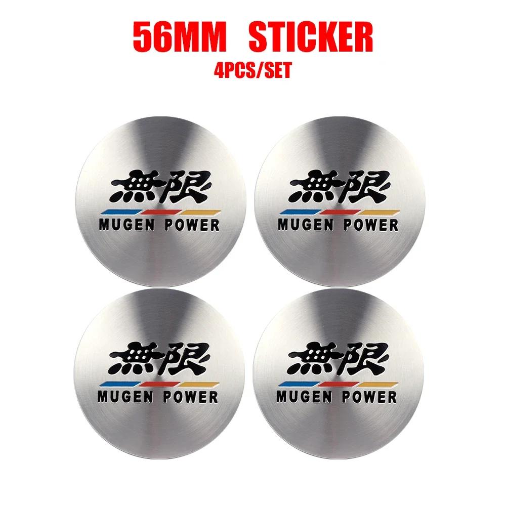 56/58/60/59mm for Honda Type R Type S VTEC DOHC Modulo Vezel Legend Si RR Insight Car Wheel Center Hub Caps Auto Accessories