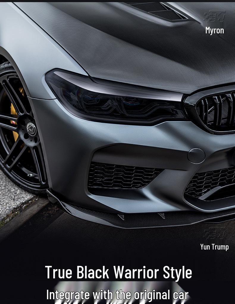 Black Warrior Smoked TPU Headlight Film for 25 BMW 5 Series Models