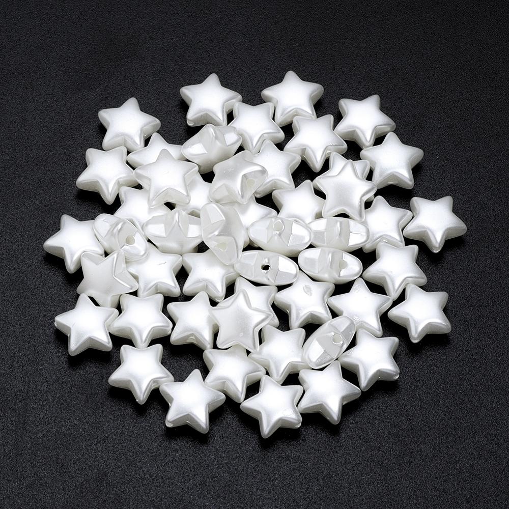 30-100Pcs Multi-shape Acrylic Beads Charms Imitation Pearl Beads For DIY Necklace Bracelet Pendant Jewelry Making Accessories