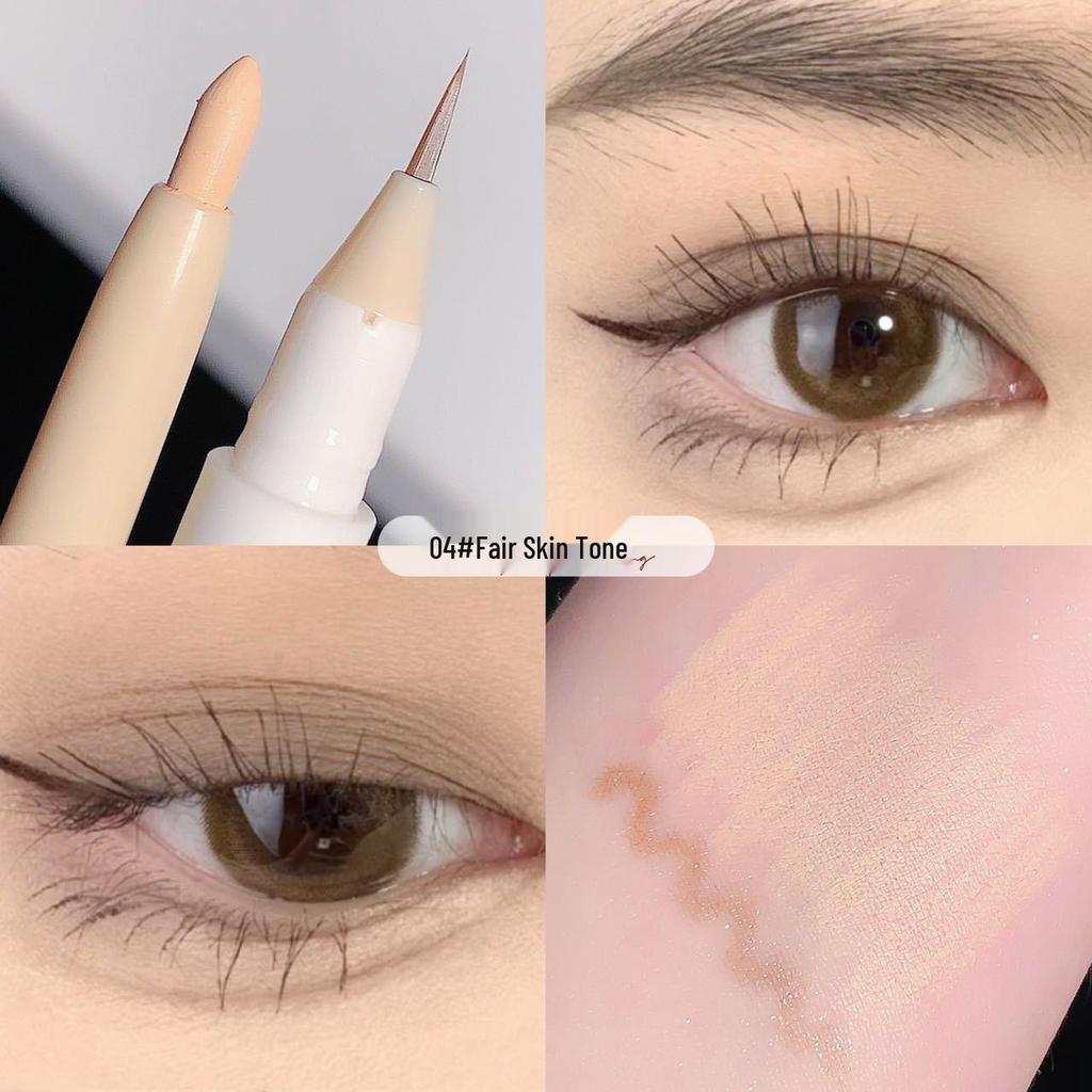 Sweet Mint Double-Ended Tear Trough Pen - Highlighting & Shadow Pen for Matte, Natural Lower Eyelid Brightening & Contouring