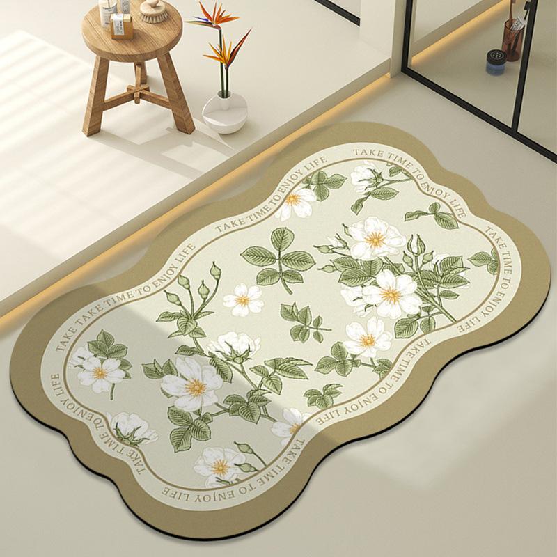 

Коврик для ванной комнаты Диатомовая грязь Водопоглощающая мягкая подушка для ванной комнаты Туалетная дверь Поглощающая противоскользящий коврик для ног Туалетный коврик 40*60CM