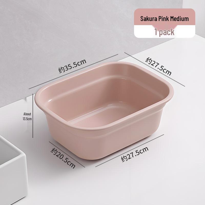 Large Rectangular Plastic Washbasin for Laundry, Vegetables, and Baby Care