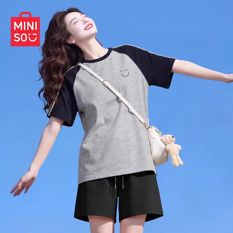 Женская хлопковая футболка с коротким рукавом MINISO M