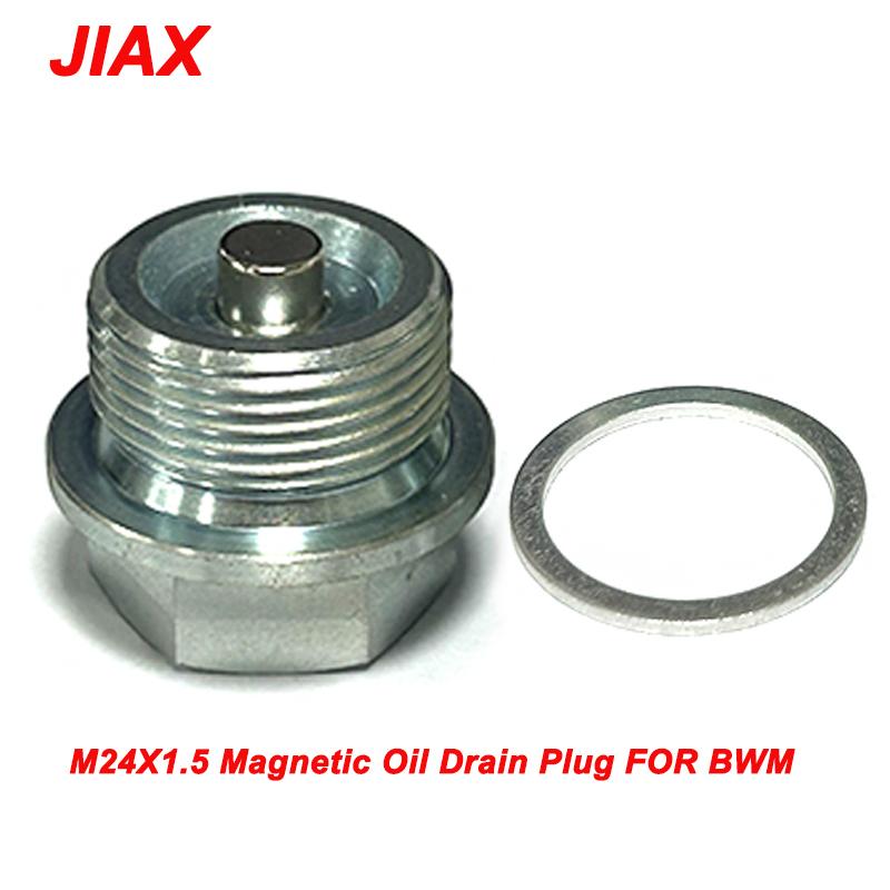 MAGNETISCHER ÖLABLASSSTOPFEN M24 x 1,5 GEWINDE für BMW frühes Schaltgetriebe Silber