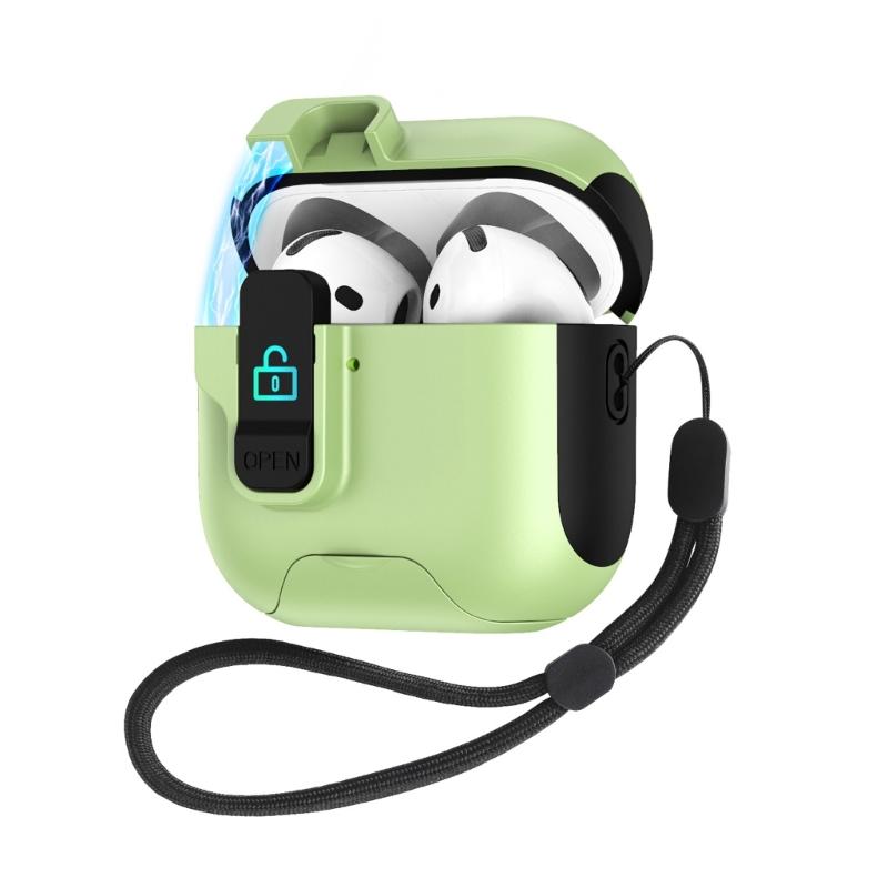 Secure Lock Design Protective Cover With Hiddens Phone Holder Compatible for Pro3 Earbuds Charging Case Shell Holder