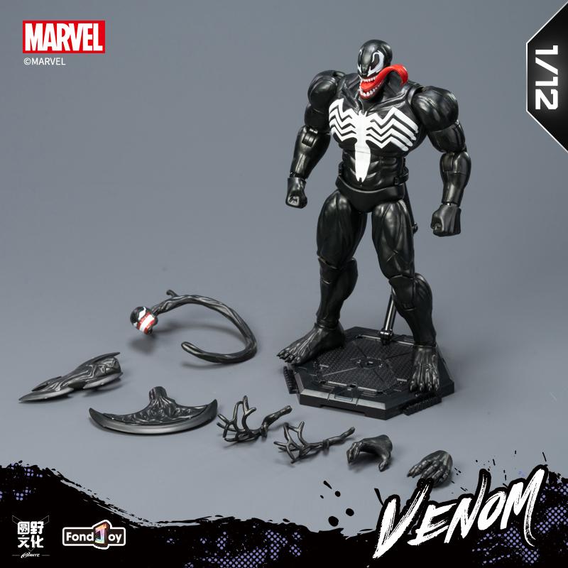 FondJoy Marvel Spider-Man Venom Genuine Articulated Action Figures Model Kit Desktop Ornaments Boy Splicing Trendy Toy Gift 1/12 Poseable Scale