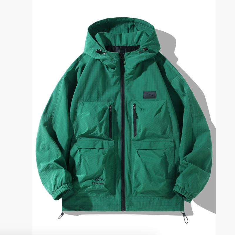 Men's Fashion Hooded Tooling Jacket for Spring