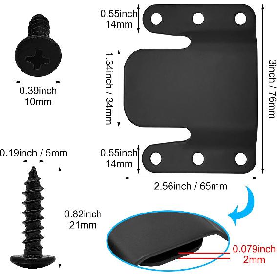 Sectional Couch Metal Connectors,4 Pcs Universal Sofa Interlocking Furniture Connector,Sectional Sofa Fastener Software Bracket with Screws for