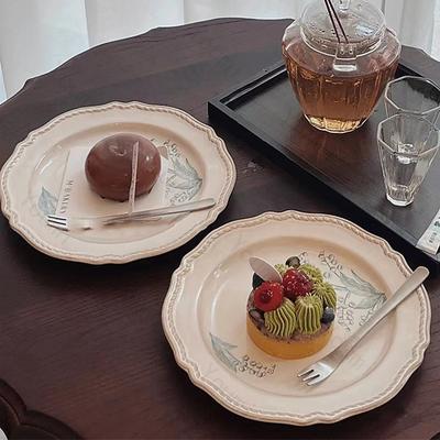 Französischer Palaststil Speiseteller Nachmittagstee Dessert Keramikteller Haushalt Frühstück Obstschalen Exquisites Geschirr