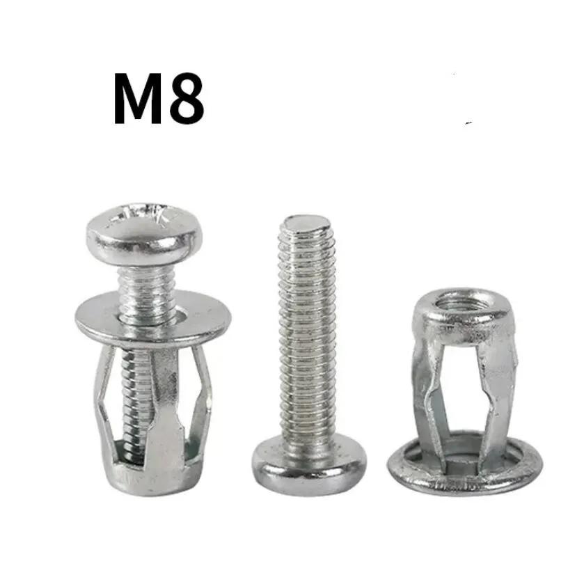 5/10pcs Petal Rivet Lock Nuts with Screw Fixed License Plate for Car Screw Iron Skin Car Metal Screw Jack Nuts Hollow Wall