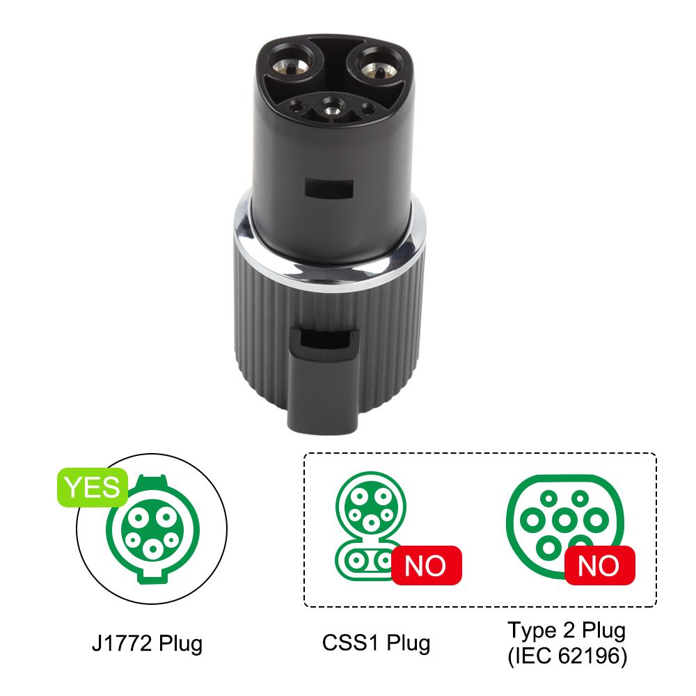 Electric Vehicle Charging Connector SAE J1772 To Teslas Model X Y 3 S EV Charger Adaptor Type 1 Conversion Gun Socket Accessory