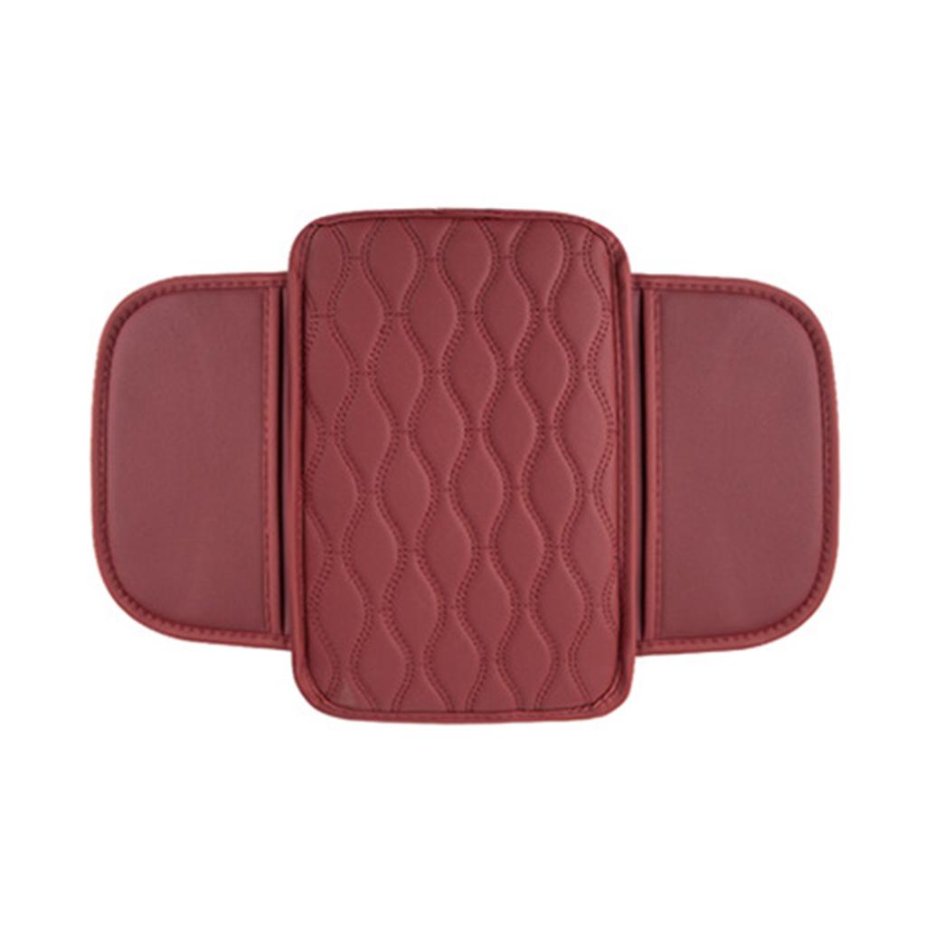 Automotive Interior Accessories Car Center Console Leather Armrest Cover Cushion with 2 Storage Bags Quick Installation