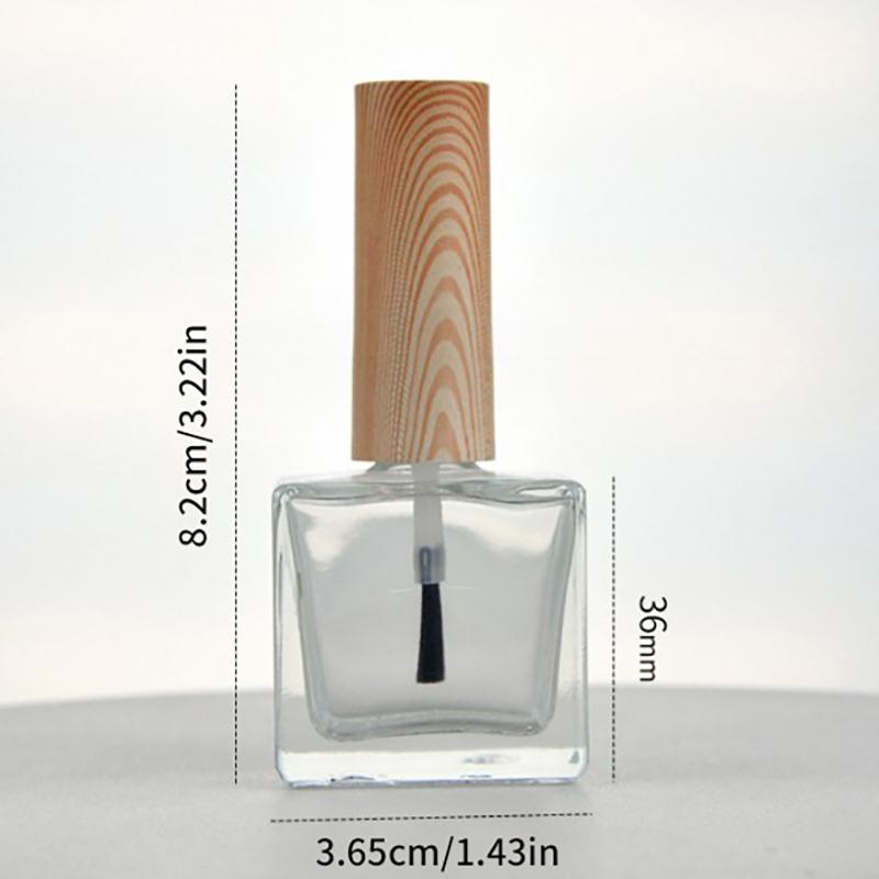 13ml Transparente Glas Nagellackflasche Leer Mit Deckel Pinsel Kosmetikbehälter Nagellack Glasflaschen Mit Pinsel
