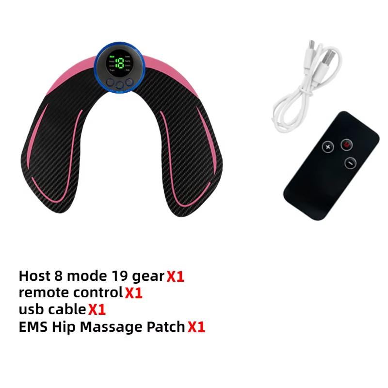 Estimulador Muscular Elétrico Ems Sem Fio Treinador de Glúteos Quadril Abdominal Estimulador de Abdômen Fitness Emagrecimento Corporal Massageador