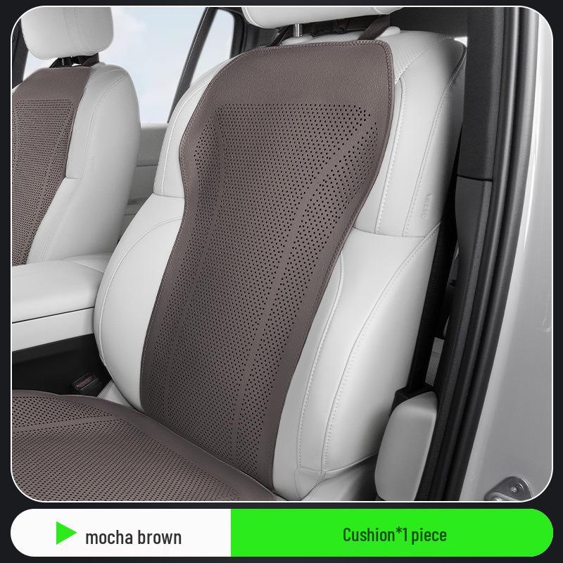 Universal Perforated Breathable Car Seat Cushion for Five-Seat Vehicles - Year-Round Ventilation