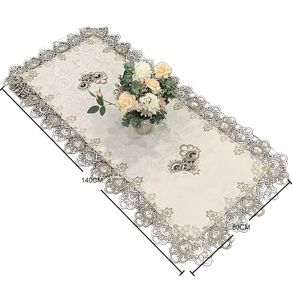 Eleganter rechteckiger Tisch aus Spitze für TISCHLÄUFER Europäischer Stil Staubschutzhülle für Couchtische Schreibtische Sideboards Mehrere Größen