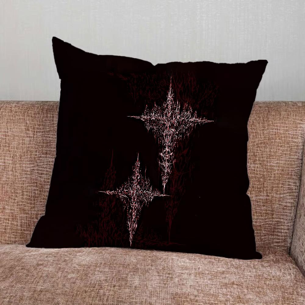 Cyber Sigil Cross Goth Pillow Case For Home Bedroom Car Office Decoration Living Room Sofa Cushion Cover Suitable