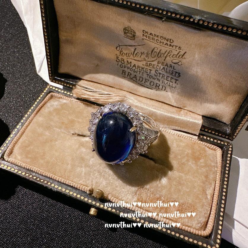 

Кольцо «Снежинка» с сапфиром Мадагаскара, винтажное, покрытие 18K золотом, Серьги-цветы с цирконом королевского синего цвета