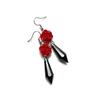 Gothic Vampire Dark Bat Personalized Earrings Vintage Geometric Blood Drop Cone Crystal Creative Witch Jewelry Accessories