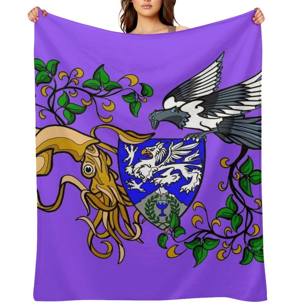 The Squid and the Magpie (large Items) Throw Blanket Polar sofa bed for winter Nap Blankets