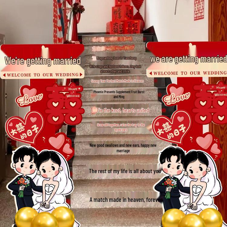 Wedding Balloon Stand Decoration for Courtyard Entrances and Pathways