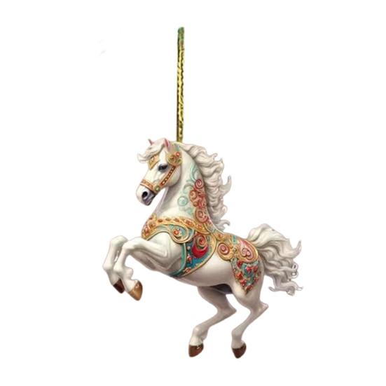 

Рождественское 2D украшение в виде лошади, акриловая плоская лошадь, подвесное украшение, сувенир в виде лошади, украшение для рождественской елки E