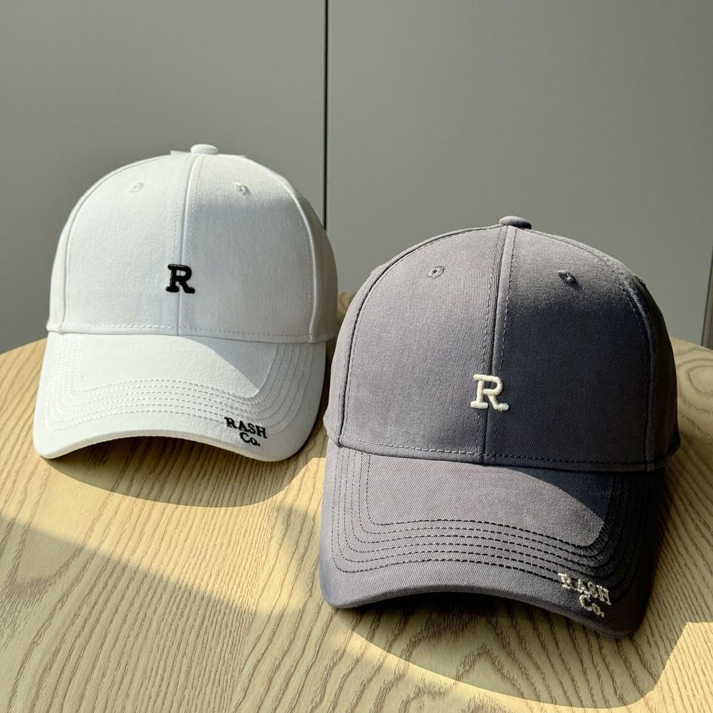 3D Embroidered Letter Baseball Cap for Women, Spring and Autumn Versatile, Face-Slimming, Korean Style, Large Head Circumference, Wide Brim, Trendy