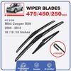 19"+18"+10" For MINI Cooper R56 Hatch 2006-2013 Front Rear Wiper Blades Brushes Cutter Accessories Windscreen Windshield Window